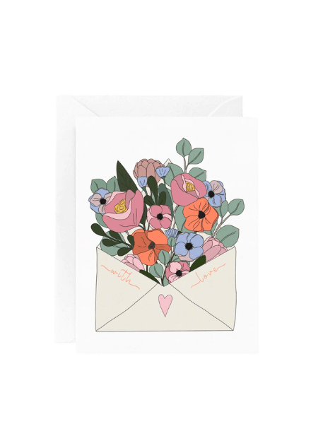 With Love Letter Greeting Card