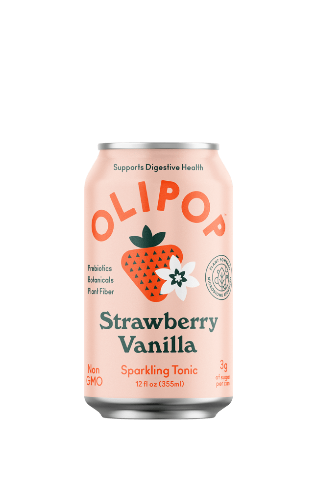 OLIPOP Non-Alcoholic Beverages Strawberry Vanilla