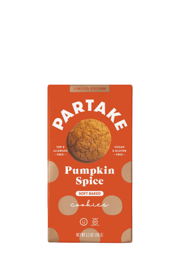 Partake Snacks Pumpkin Spice Soft Baked Cookies