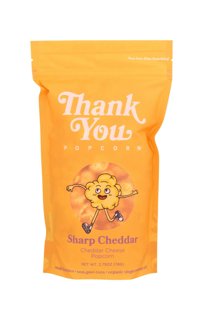 Thank You Popcorn Snacks Sharp Cheddar Popcorn